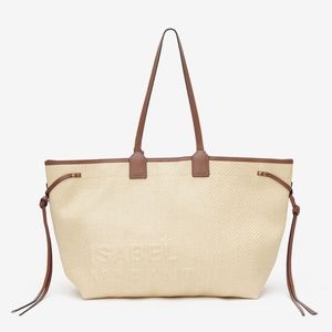 Isabel Marant | Straw Tote Embossed | Leather Handles